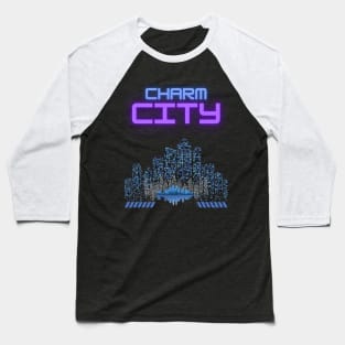CHARM CITY NEON SET DESIGN Baseball T-Shirt